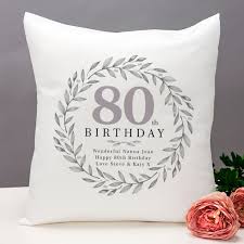 Depending on the nature of each individual's personality, 80th birthday gift ideas need to be a variety of practical, decorative, fun, creative, and unique. Personalised 80th Birthday Cushion The Gift Experience