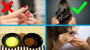 Dry hair, or dehydrated hair, leads to more snapping and breakage due to the lack of elasticity in the strands. Simple Homemade Treatment Dry Hair Burning Split Ends Home Remedies Urdu Hindi Youtube