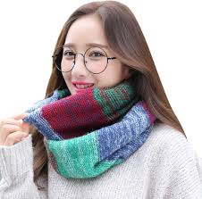 Tuopuda Donna Sciarpa Tubo Addensare Maglia Mescolano Colori Sciarpa  Scialle Scaldacollo (A) : Amazon.it: Moda