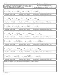 For example, 2 hcl(aq) + zn(s) → zncl2(aq) + h2(g) is an example o. Balance Single Replacement Equations Homework Worksheet By Science With Mrs Lau