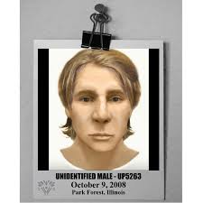 Unidentified person in Illinois forest preserve woods
