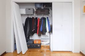The only real work was removing the outer trim and replacing it with some boards i had stained to match some bifold doors come with all the hard wear to hang them & it's easy to put up the track. How To Replace Bi Fold Closet Doors With Sliding Ones Apartment Therapy