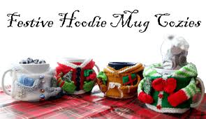 Large collections of hd transparent knitting png images for free download. Fabulous Festive Hoodie Mug Cozies Pattern Christmas Knitting 4 Characters