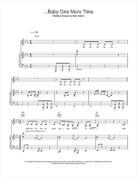 Britney Spears Baby One More Time Sheet Music Pdf Notes Chords Pop Score Piano Vocal Guitar Download Printable Sku 34846