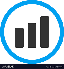 bar chart increase flat rounded icon