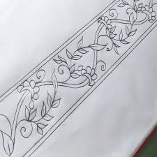 In fact, i think you can get much more creative in planning a design from absolute scratch. Hand Embroidery Pattern Hand Drawing Design Border Design Pattern For Saree K Hand Embroidery Designs Hand Embroidery Design Patterns Border Embroidery Designs