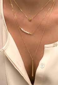 Stitch Fix Wish List Do You Have Any Layered Gold Necklaces To Try I Like Something Similar To This Golden Necklace Long Pearl Necklaces Fashion Jewelry