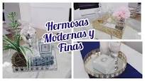 COMO HACER BANDEJAS LUJOSAS CON ESPEJOS Y BORDE DE METAL || DIY ELEGANTES  PARA TU HOGAR PARTE 1