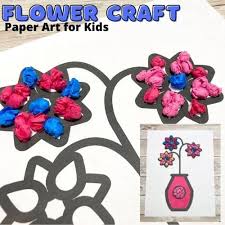 Draw leaves on the folded edge. Tissue Paper Flower Art Little Bins For Little Hands