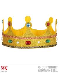 Knip het kroontje langs de stippellijn uit (let op: Goude Mini Glitter Kroon Met Stenen Buigbaar Koning