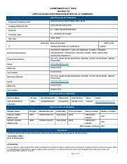 Form 49 / section 58. Application For Registration Sec 14 Word Companies Act 2016 Section 14 Application For Registration Of A Company Particulars Of Company Proposed Course Hero