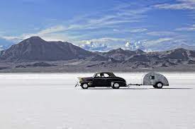 Hot rod t shirt bonneville salt flats 1967 speed week trials participant race. Roadtrip Nach Bonneville Salt Flats Utah Usa Bild Kaufen Verkaufen