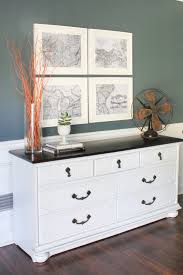 It features three drawers with generous storage capacity and classic metal pulls. Thrifted Dresser Turned Sideboard Erin Spain
