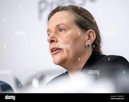 Berlin, Germany. 13th Jan, 2023. Ruth Brand, President of the Federal  Statistical Office, speaks at a press conference to present the first  official gross domestic product (GDP) figures for 2022. Credit: Monika