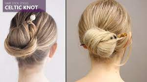 Celtic Knot Bun Hairstyle Video Tutorial Using A Designer Hair Stick From Lilla Rose Hairhowto Easyhairstyles Hairvi Hair Videos Bun Hairstyles Hair Sticks