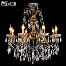 2015 En Moda Cilalar Abajur Luks Avizeler Antika Pirinc Renkli Kristal Avize Aydinlatma Buyuk Lusters Lamba Avizeler Avize Abajur