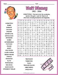 Printable crossword puzzles online daily puzzle with answers crossword puzzles to print for adults play and grow your vocabulary. Walt Disney Word Search Puzzle Worksheet Activity By Puzzles To Print