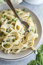 Pesto Spinach Alfredo Sauce Recipe Fettuccine Alfredo Sauce Recipe Spinach Alfredo Light Pasta Recipes