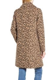 Kate Spade Kate Spade New York Leopard Print Wool Blend Coat Outerwear