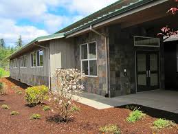 Slate Tile Exterior On Mobil Home House Exterior House Siding Rustic House