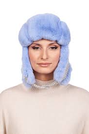 Chinchilla Fur Trapper Hat Hanmdade By FurbySD.