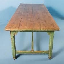 Antique Pine Harvest Table From Sweden Original Painted Green Base Circa 1840 10 Antique Farm Table Harvest Table Table