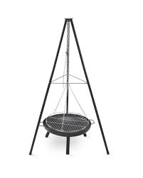 Cook over an open fire: Gardenline Tripod Camping Firepit Aldi Uk