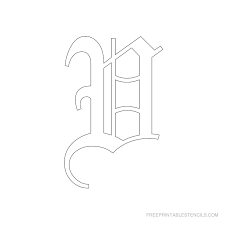 printable old english letter stencils