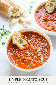 Simple Tomato Soup Easy And Vegetarian Joyous Apron Recipe Tomato Soup Easy Recipes Tomato Soup Recipes