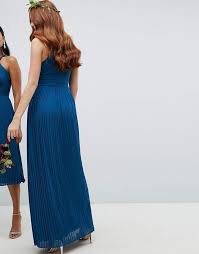 Tfnc Pleated Bridesmaids Maxi Dress In Petrol Blue Bridesmaids Pleated Tfnc Maxi Bridesmaid Dresses Dresses Uk Dresses