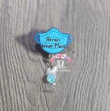Face Mask Badge Reelmask Badge Reelsurgeon Badge Reelcute Etsy In 2021 Badge Reel Badge Badge Reels Diy
