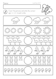 Spring Kindergarten Math And Literacy Worksheets Activities No Prep Greater Than Le Spring Math Kindergarten Kindergarten Math Worksheets Kindergarten Math