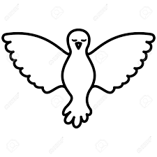 黒シルエット ベクトル図の鳩平和正面のイラスト素材・ベクター Image 87119447