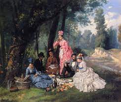 The Picnic Antonio Garcia Y Mencia 1874 Private Collection Painting Oil On Canvas Uploaded Monday 5 March 2007 Histoire De L Art Tableaux Vivants Peinture