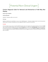 Forceps or clamps are attached to the strings, which are then used to pull the device out. Https Newsflash Nextgen Com Helpdesk Ng Webfiles Customerresourcecenter Download Asp File Newsflashes2 Pncu 20ki60739 20kbm 20 20correct 20diagnosis 20code 20for 20removal 20and 20reinsertion 20of Pdf