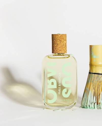 Milk & Matcha by Obvious: a perfume that captures the harmony of contrasts,  blending the freshness of matcha with the warmth of vanilla and orange  blossom. 🌿🌸⁠ ⁠ #matchalatte #gourmandperfume #sotd #perfumelovers #