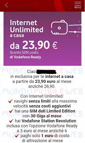 Vodafone Internet Unlimited Nuove Offerte Convergenti Ad Personam Da 16 90 Euro Al Mese Mondomobileweb It Telefonia Offerte E Notizie