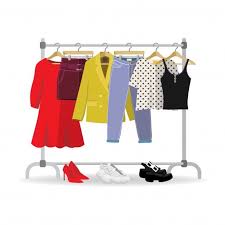 Clothing drive clothing rack clipart. Clothes Hanger With Casual Woman Clothes Footwear Clothes For Women Fashion Logo Design Womens Casual Outfits
