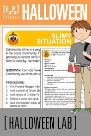 Halloween Science Lab Activity 7 Slimy Situation Halloween Science Science Holiday Activities For Kids