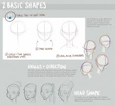 Sketch the female face (in a straight view) by outlining the head, and adding guidelines. Autodesk Tutorial Loish Net