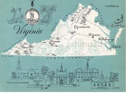 Pin By Matthew Cook On Maps Virginia Map Illustrated Map Retro Color