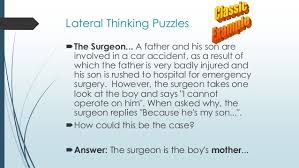 Lateral thinking and situation puzzles lateral thinking image source. Lateral Thinking