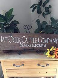 Lonesome Dove Sign Hat Creek Cattle Company Western Home Etsy Barn Wood Signs Western Home Decor Western Homes