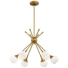 George Kovacs Pontil Honey Gold Six Light Chandelier Bellacor