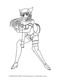 Zakuro Fujiwara Coloring Page More Tokyo Mew Mew Coloring Sheets On Hellokids Com Coloring Pages Tokyo Mew Mew Mew