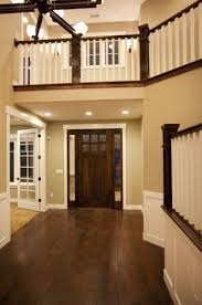 White Trim Combined With Dark Stain Oh My Goodness Goes With The Warm Rustic Farm Vibe We Want To Do Home Remodeling House Custom Homes