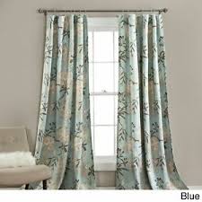 Watch the video explanation about the do's and don't's of hanging your own curtains! Set 2 Light Blue Brown Floral Birds Curtains Panels Drapes 84 Inch L Darkening Ebay