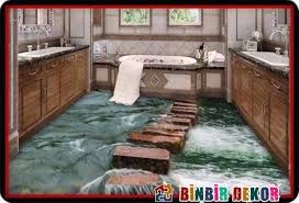 Muthis 3 Boyutlu Banyo Banyo Banyo Paspasi Sweet Home