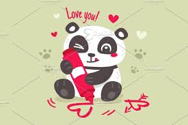 Panda Love Valentine S Day In 2020 Panda Love Love Valentines Mandala Design Art