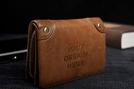Brown Leather Wallet Mockup Paid Affiliate Paid Leather Wallet Mockup Brown In 2020 Brown Wallet Brown Leather Wallet Mockup Template